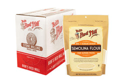 Bob's Red Mill semolina flour bag for fresh pasta with a firm bite