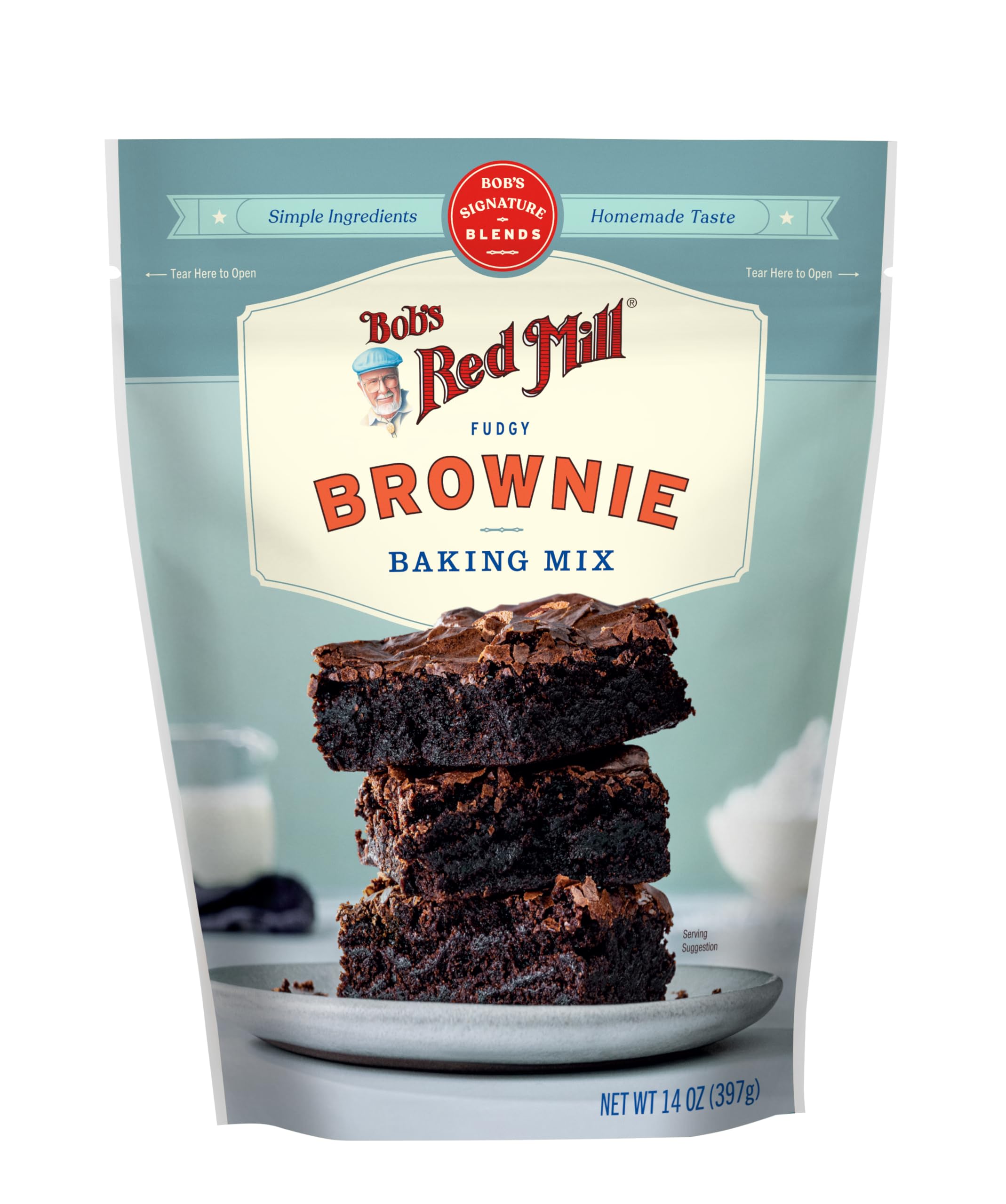 Batter poured into pan using Bob's Signature Brownie Mix.