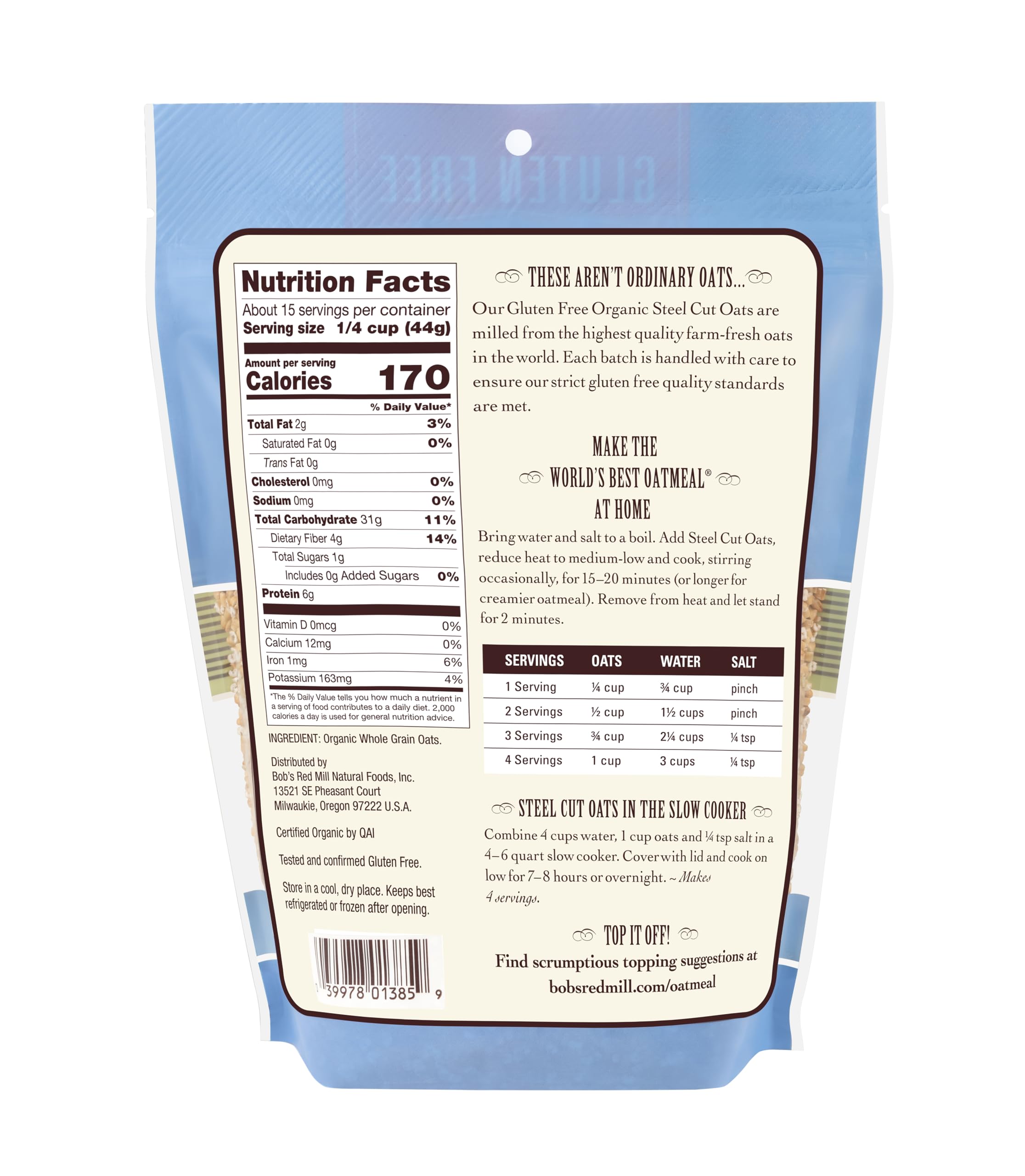 Bob's Red Mill steel-cut oats used in a savory risotto-style dish