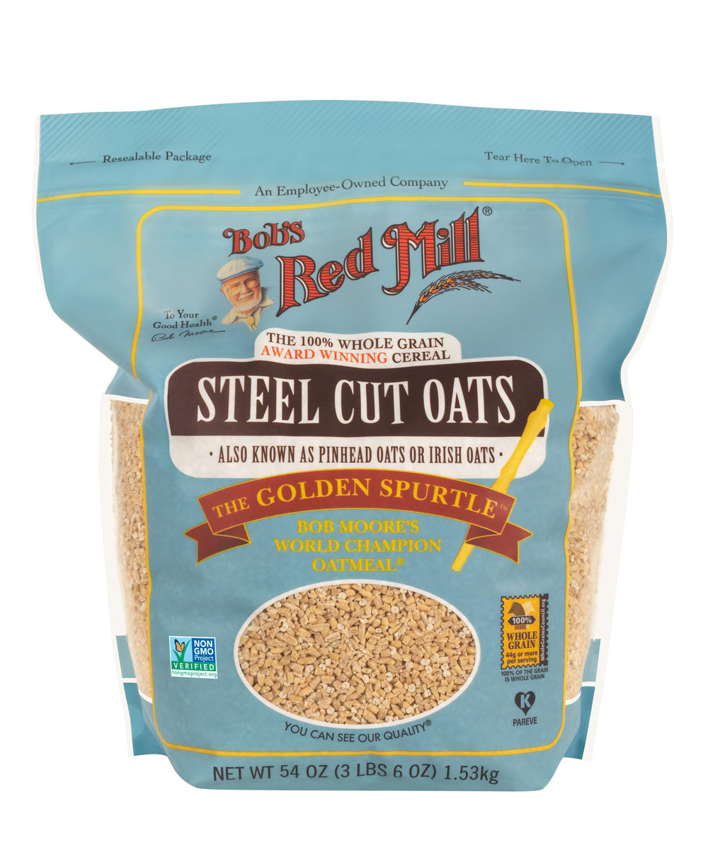 Bob's Red Mill steel cut oats steel burr mill process highlighting traditional milling