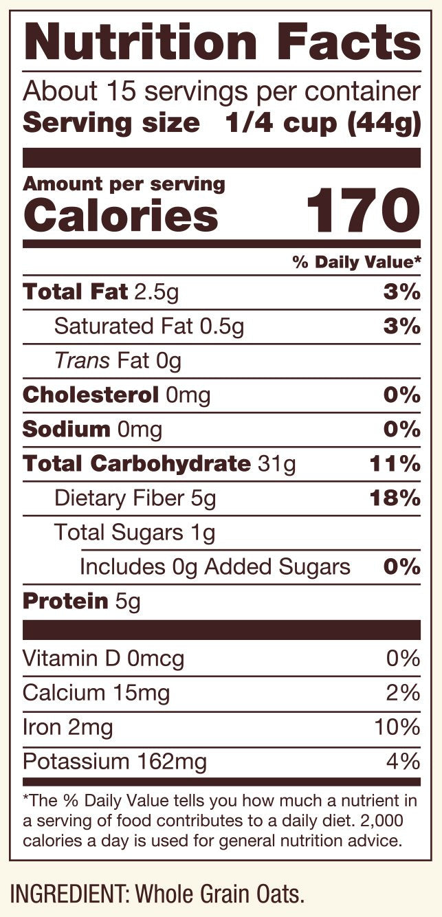 Bob's Red Mill Steel Cut Oats stored in a jar for quick, fiber-rich meals