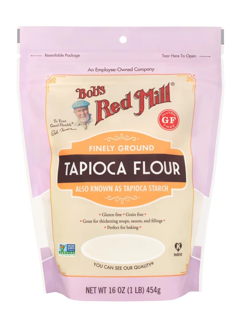 Bob's Red Mill tapioca flour blends with batter for light, elastic texture.
