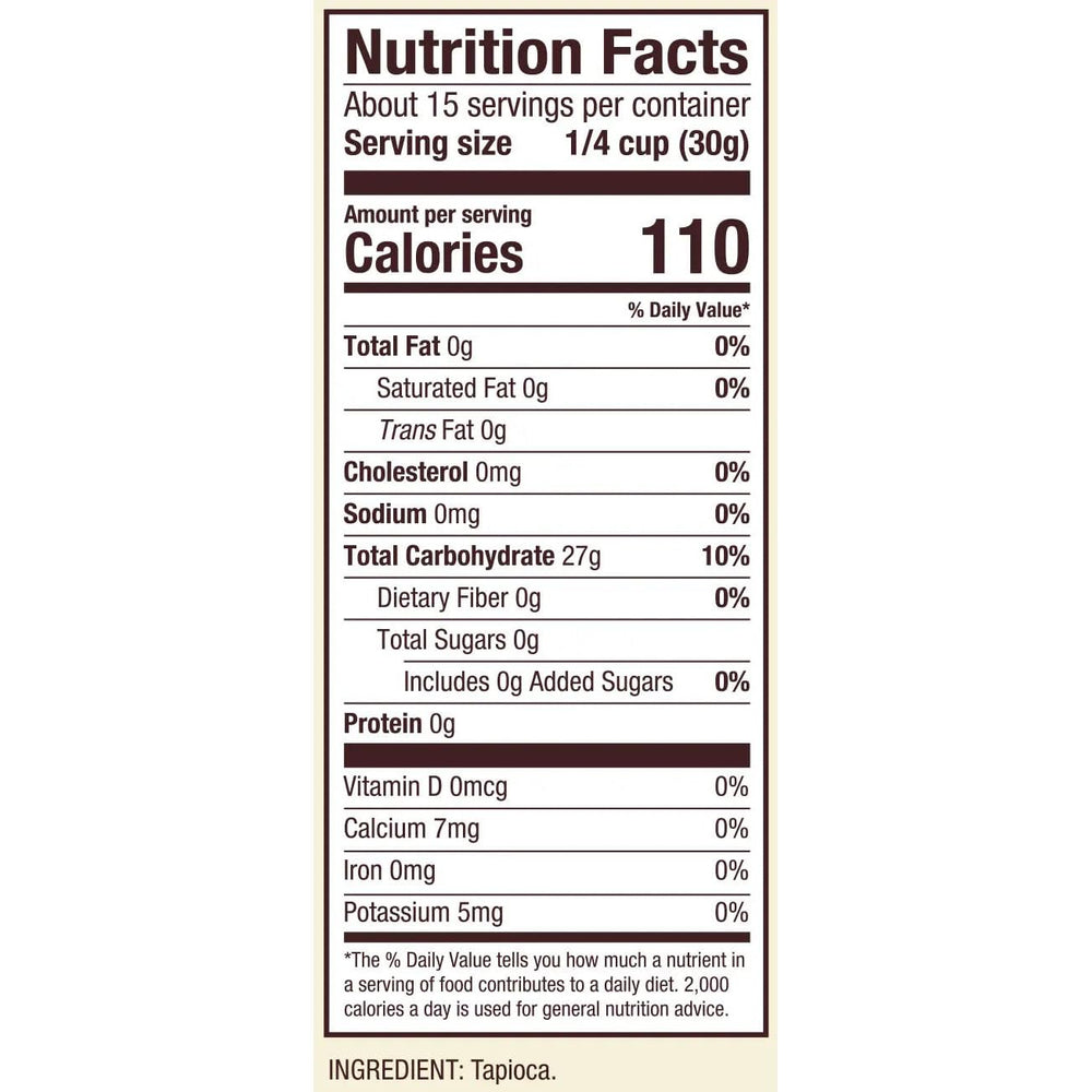 Bob's Red Mill tapioca flour supports vegan, paleo and kosher-friendly cooking.