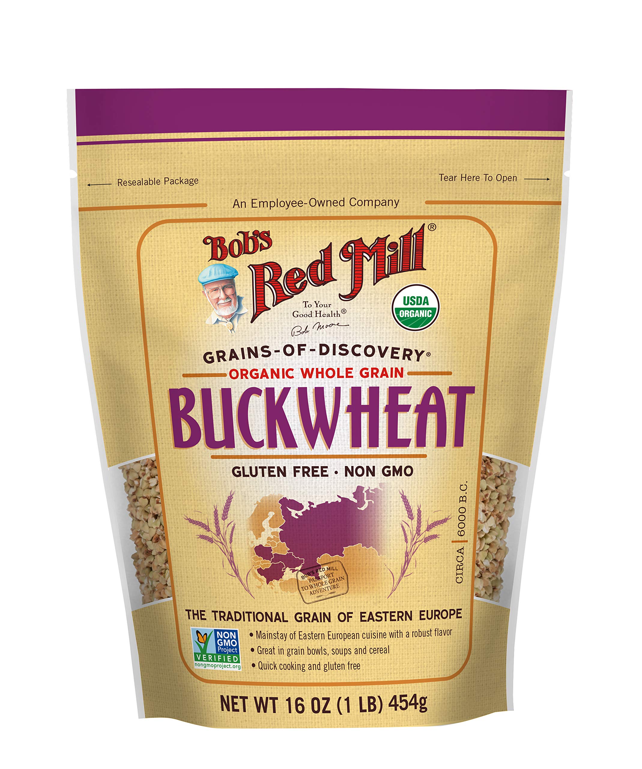 Toasting buckwheat groats from Bob's Red Mill enhances their nutty aroma.