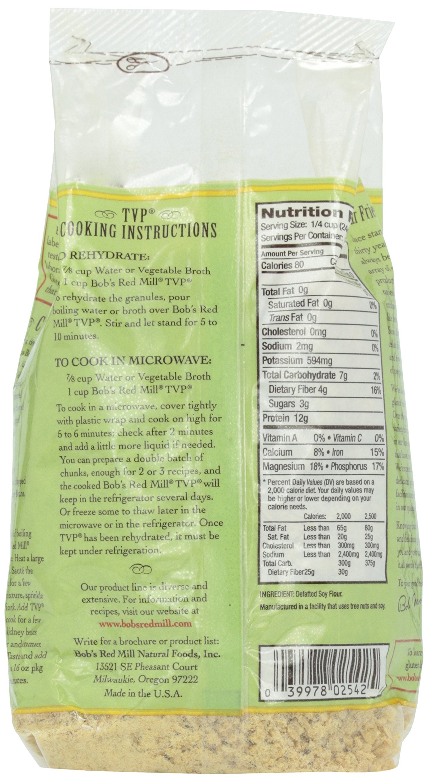 Bob's Red Mill TVP simmered in sauce to absorb bold flavors