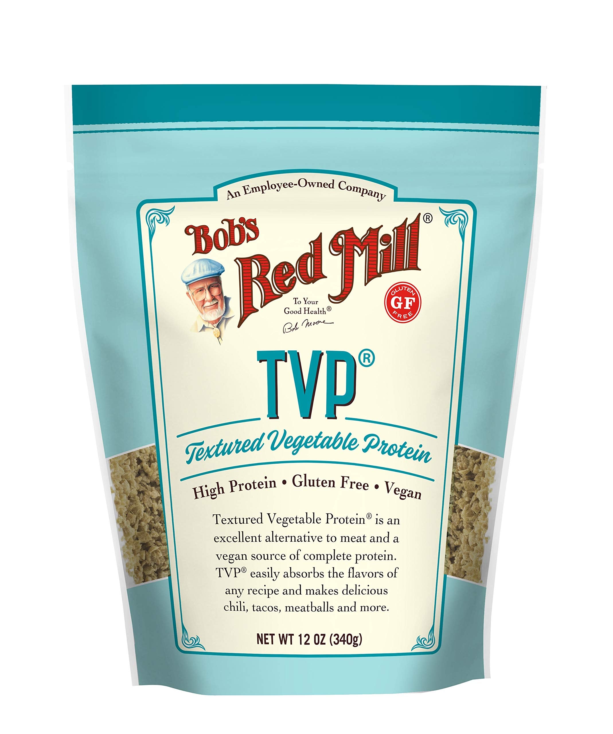 Bob's Red Mill TVP packaging highlights a versatile vegan protein for easy meals
