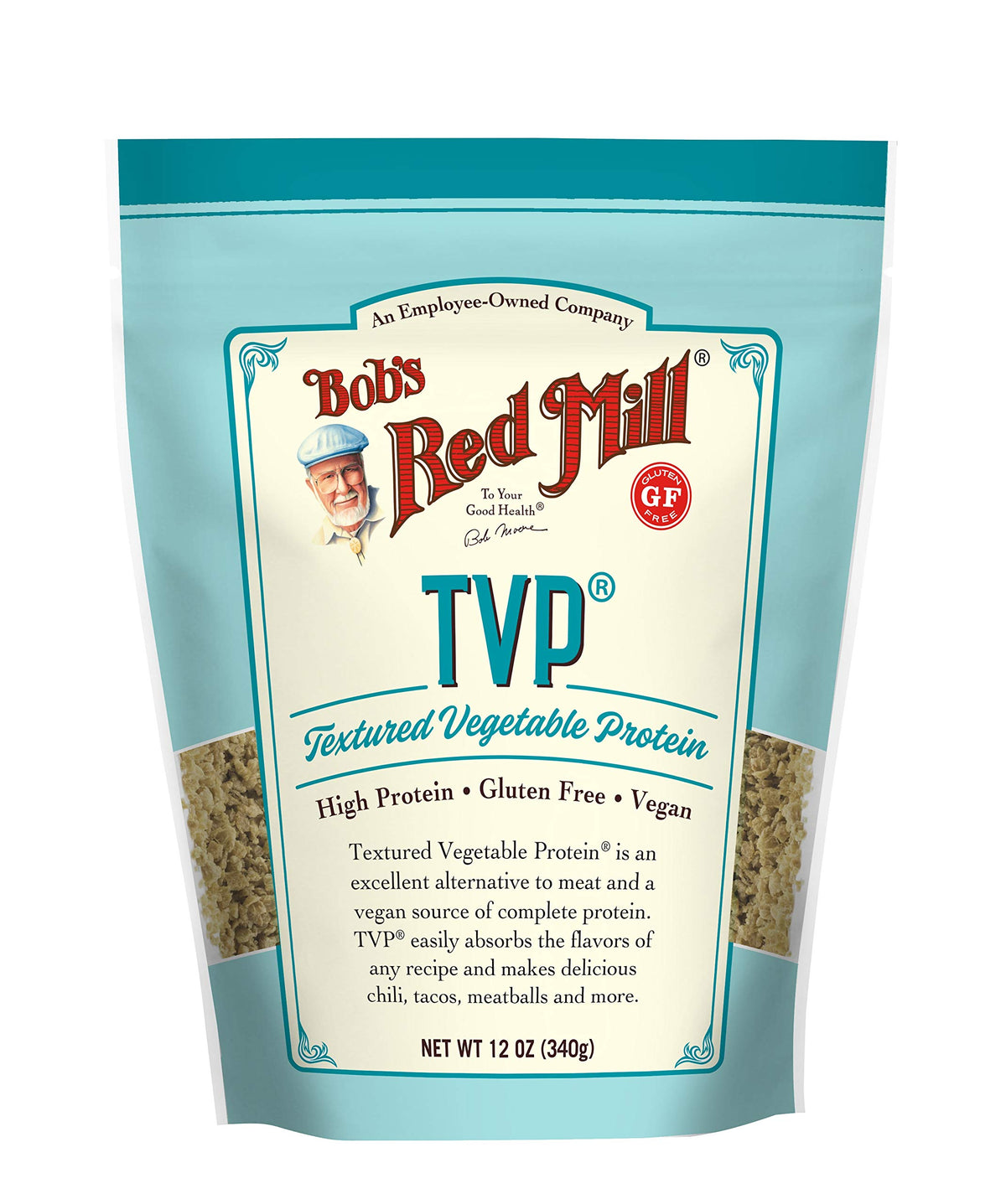 Bob's Red Mill TVP packaging highlights a versatile vegan protein for easy meals
