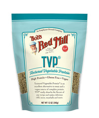 Bob's Red Mill TVP packaging highlights a versatile vegan protein for easy meals