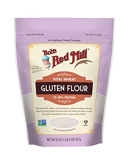 Bob's Red Mill Vital Wheat Gluten seitan-slices plated, illustrating a vegan protein base