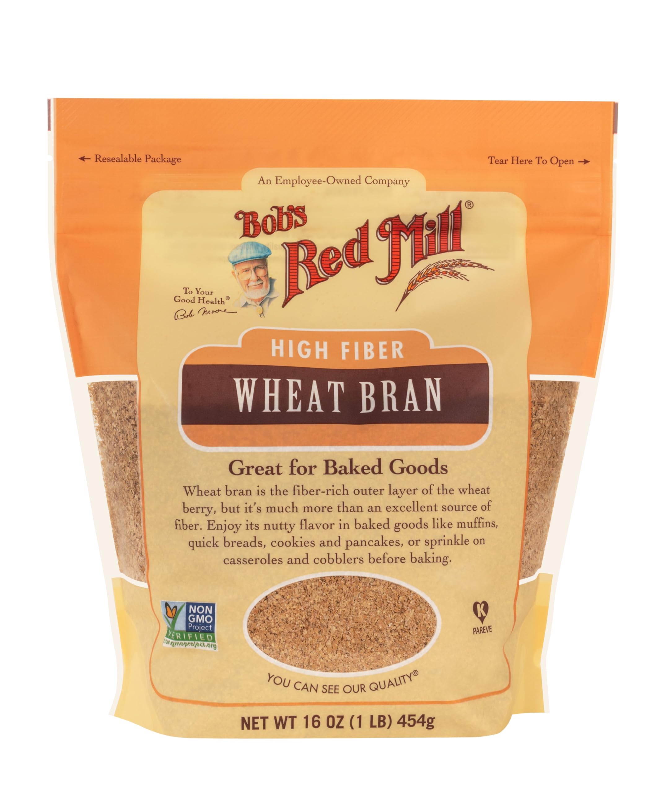 Bran stirred into hot cereal for a hearty breakfast