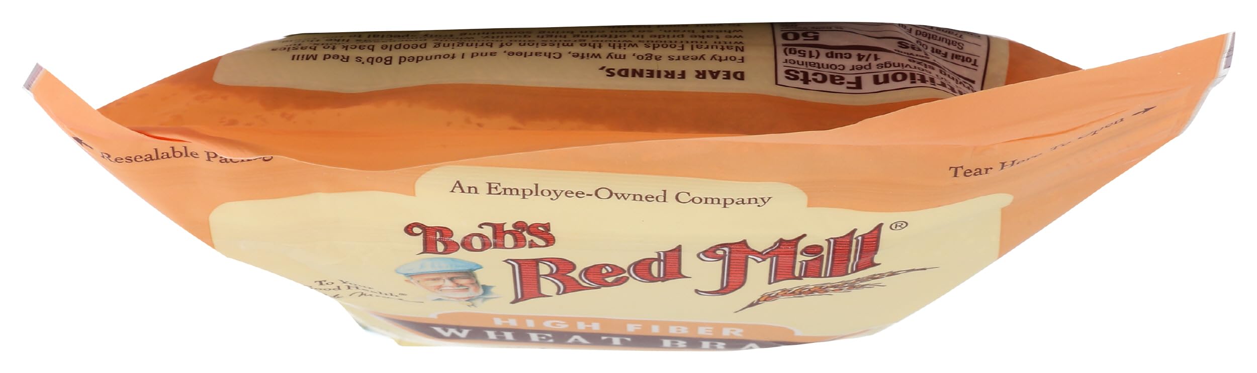 Bob's Red Mill Wheat Bran toast-ready sprinkle on cereals.