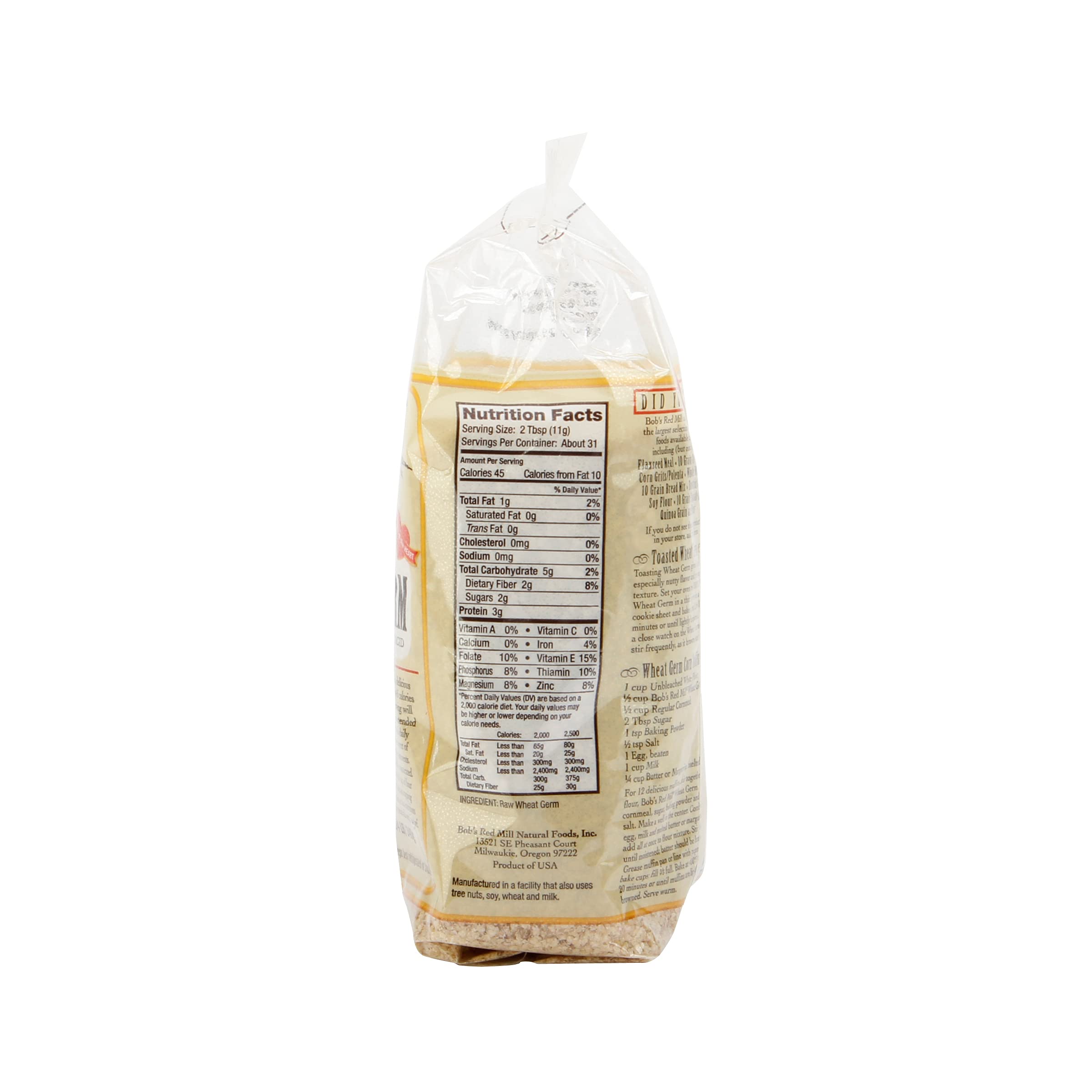 Bob's Red Mill Wheat Germ in bread dough for flavor.