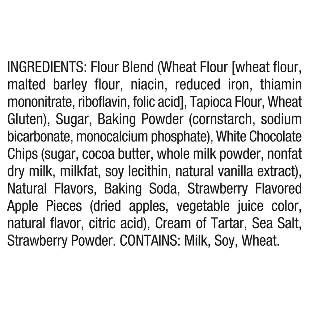 Close-up of white chocolate chips in Bob's Red Mill mix.