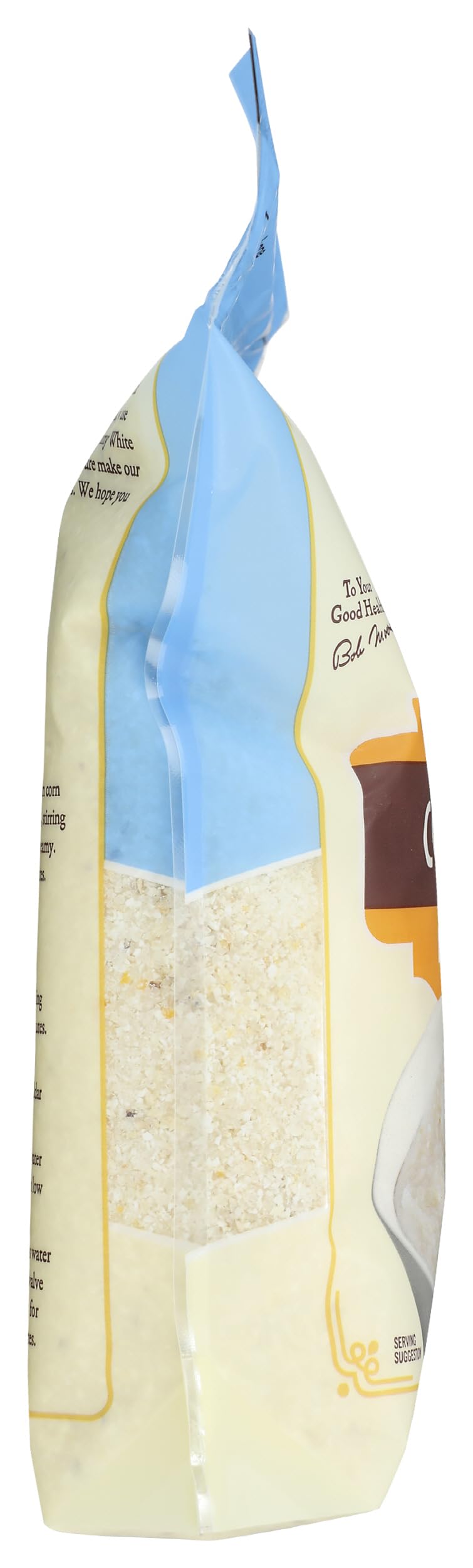 Store Bob's Red Mill White Corn Grits in fridge or freezer for freshness.