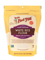 Bob's Red Mill white rice flour with fine texture for light gluten-free cakes and cookies