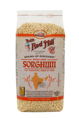 Bob's Red Mill whole grain sorghum bag, gluten-free grain for everyday meals.