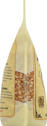 Bob's Red Mill Yellow Popcorn on kitchen shelf, pantry-friendly staple.
