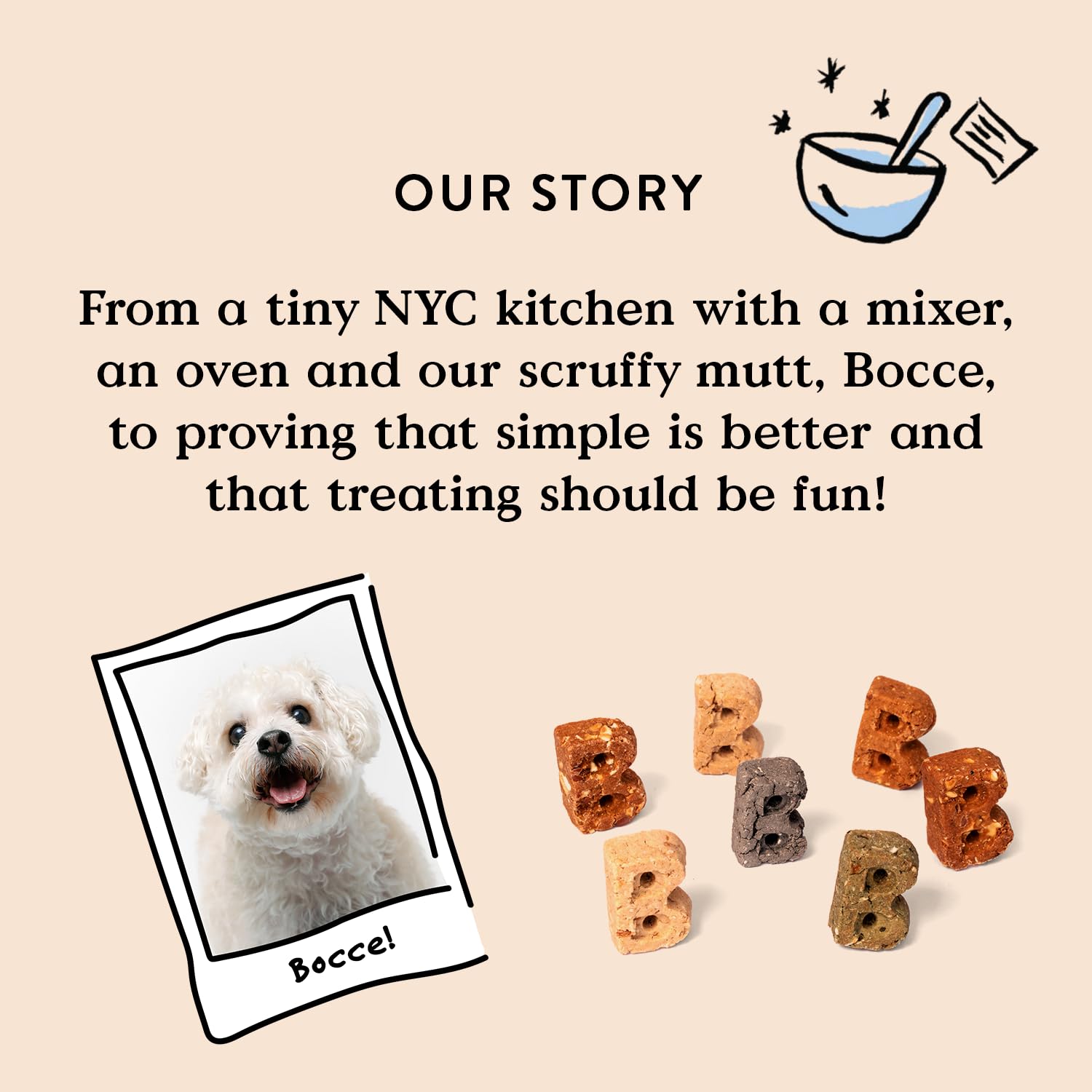 Five natural ingredients list from Bocce's Bakery Holly Jolly jerky sticks
