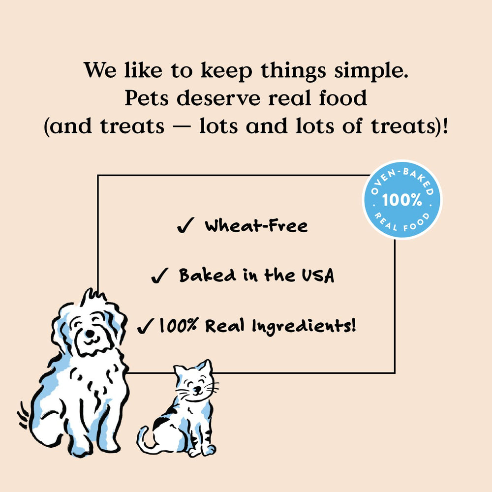 Bocce's Bakery Wheat-free, USA-made dog treats for easy holiday snacking.