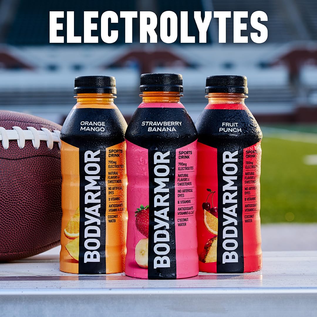 BODYARMOR bottle in gym bag for on-the-go hydration