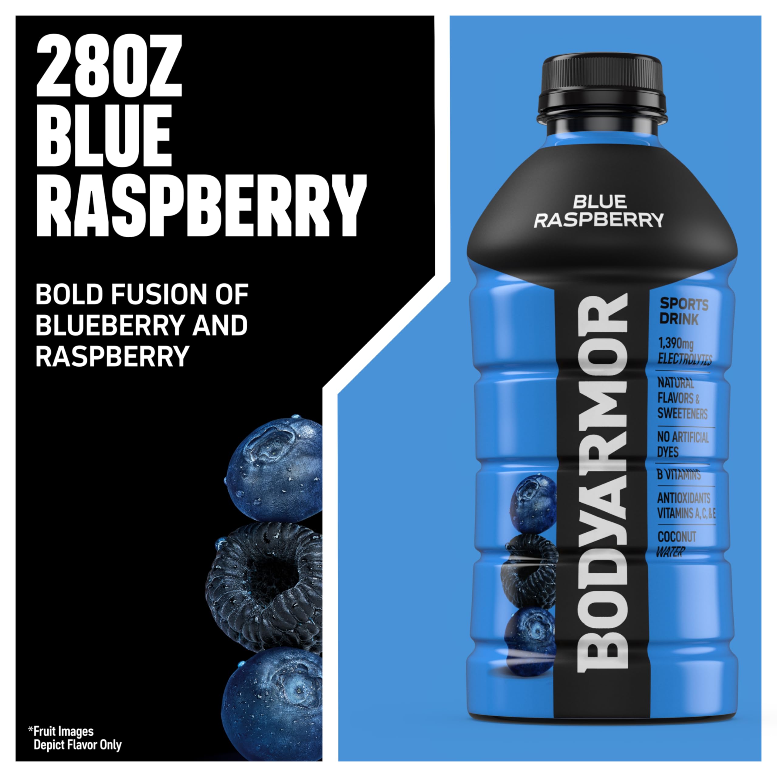 BODYARMOR coconut water base emphasizes natural hydration and light taste.