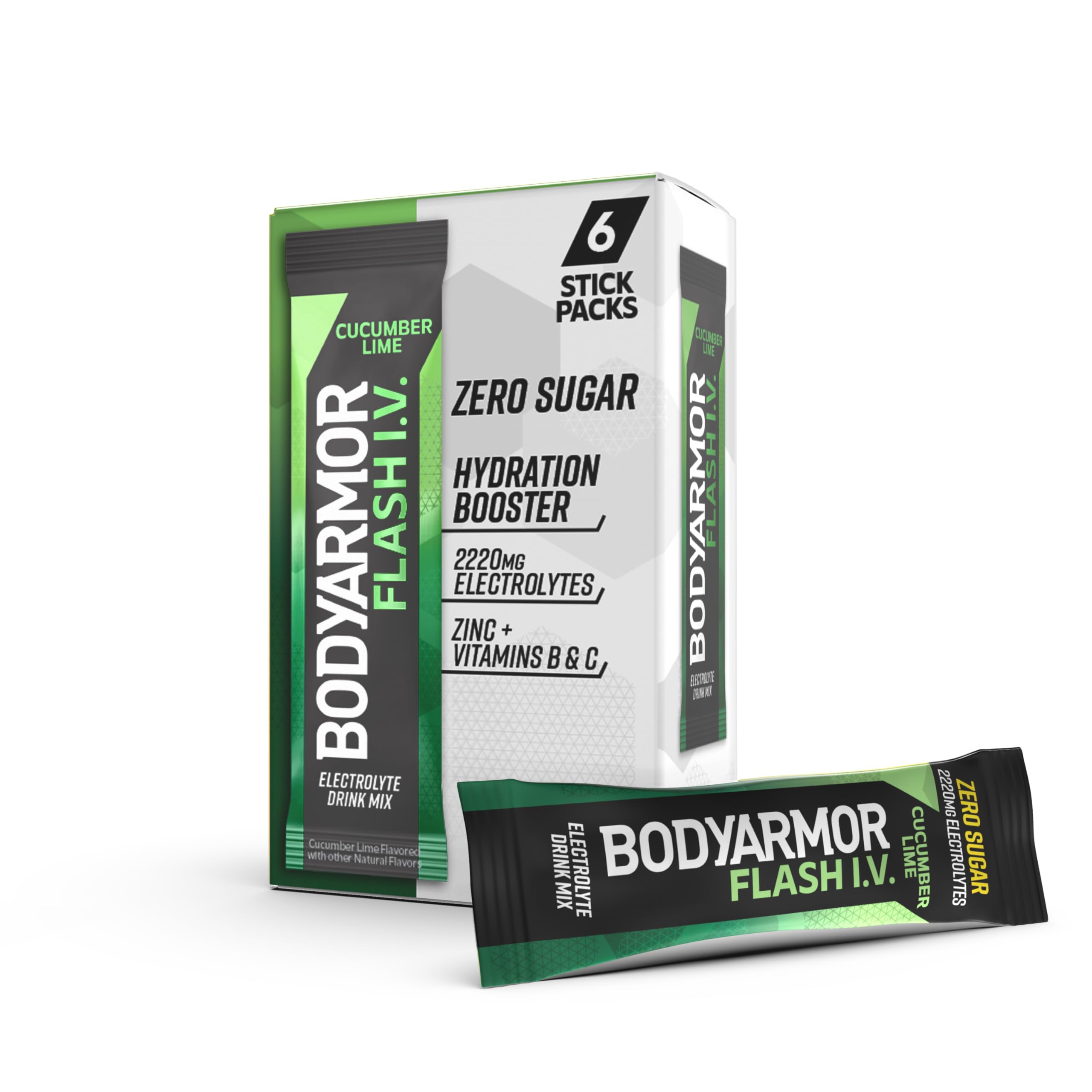 BodyArmor Flash IV cucumber lime stick dissolving for refreshing on-the-go hydration