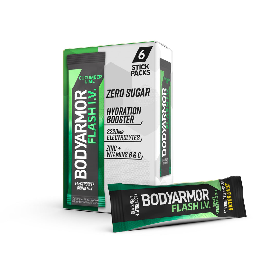 BodyArmor Flash IV cucumber lime stick dissolving for refreshing on-the-go hydration