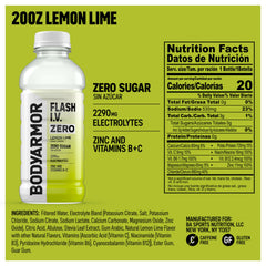 BODYARMOR Flash I.V. Lemon Lime bottle delivering refreshing hydration after workouts