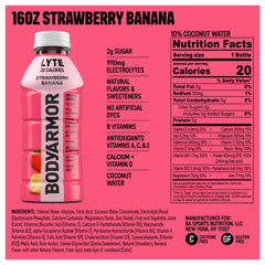 BODYARMOR LYTE coconut-water bottle highlighting electrolytes for quick rehydration.
