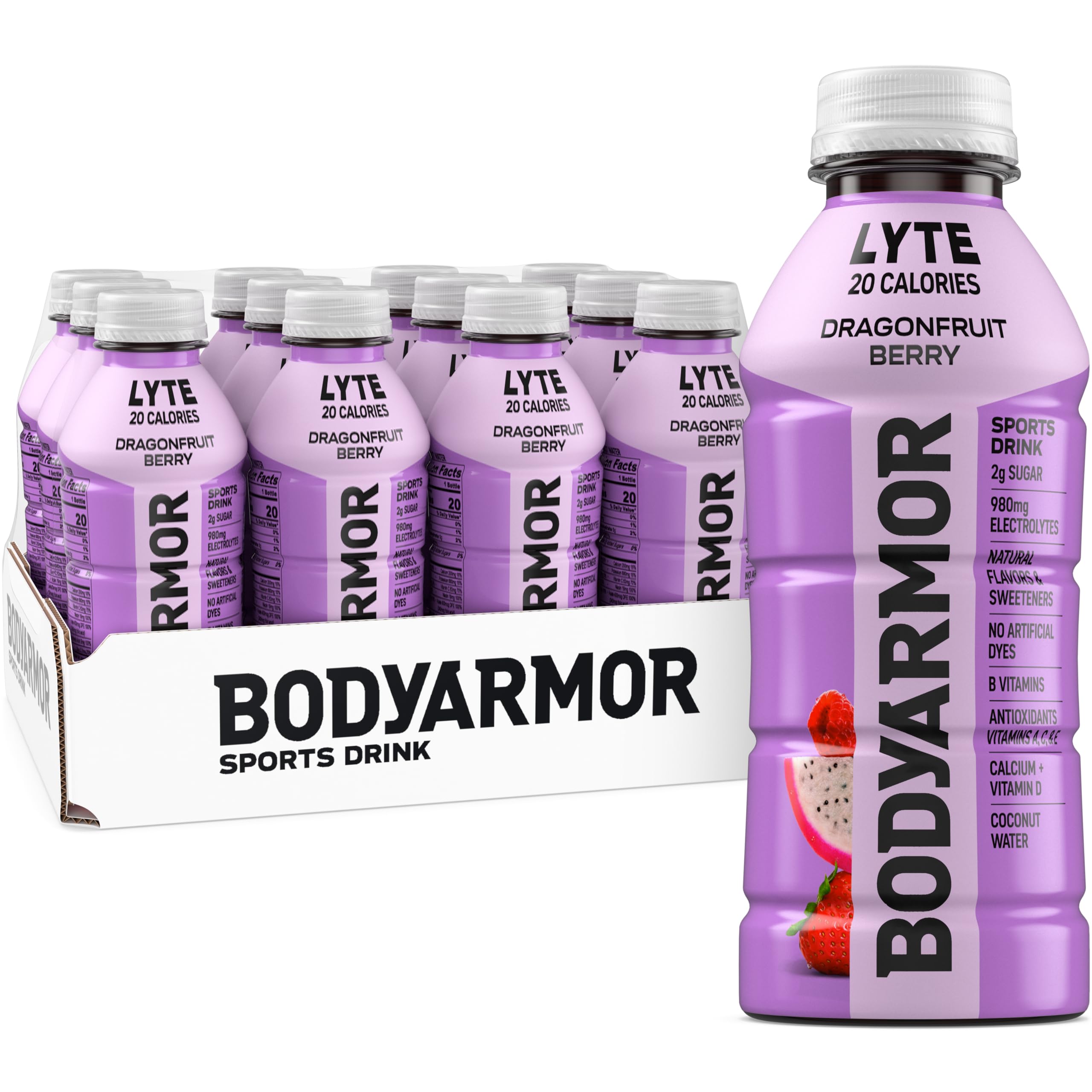 BODYARMOR LYTE Dragonfruit Berry bottle front for refreshing hydration