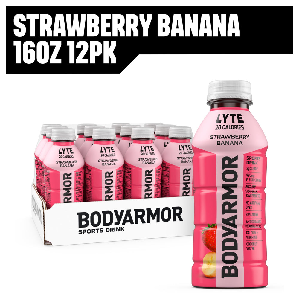 Natural flavors emphasized on BODYARMOR LYTE bottle for clean hydration.