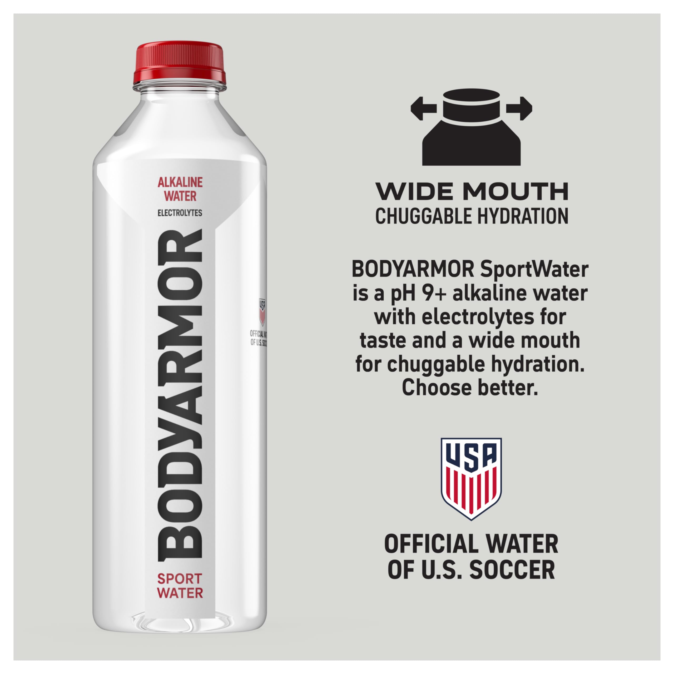 Clear water glow emphasizes reverse-osmosis hydration clarity.
