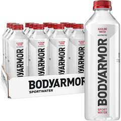 BODYARMOR SportWater wide-mouth bottle enables faster hydration during workouts and outdoor activities.