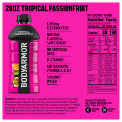 Pouring BODYARMOR Tropical Passionfruit to show quick hydration after training