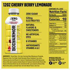 BODYARMOR Zero Sugar Cherry Berry Lemonade pour demonstrates portable hydration