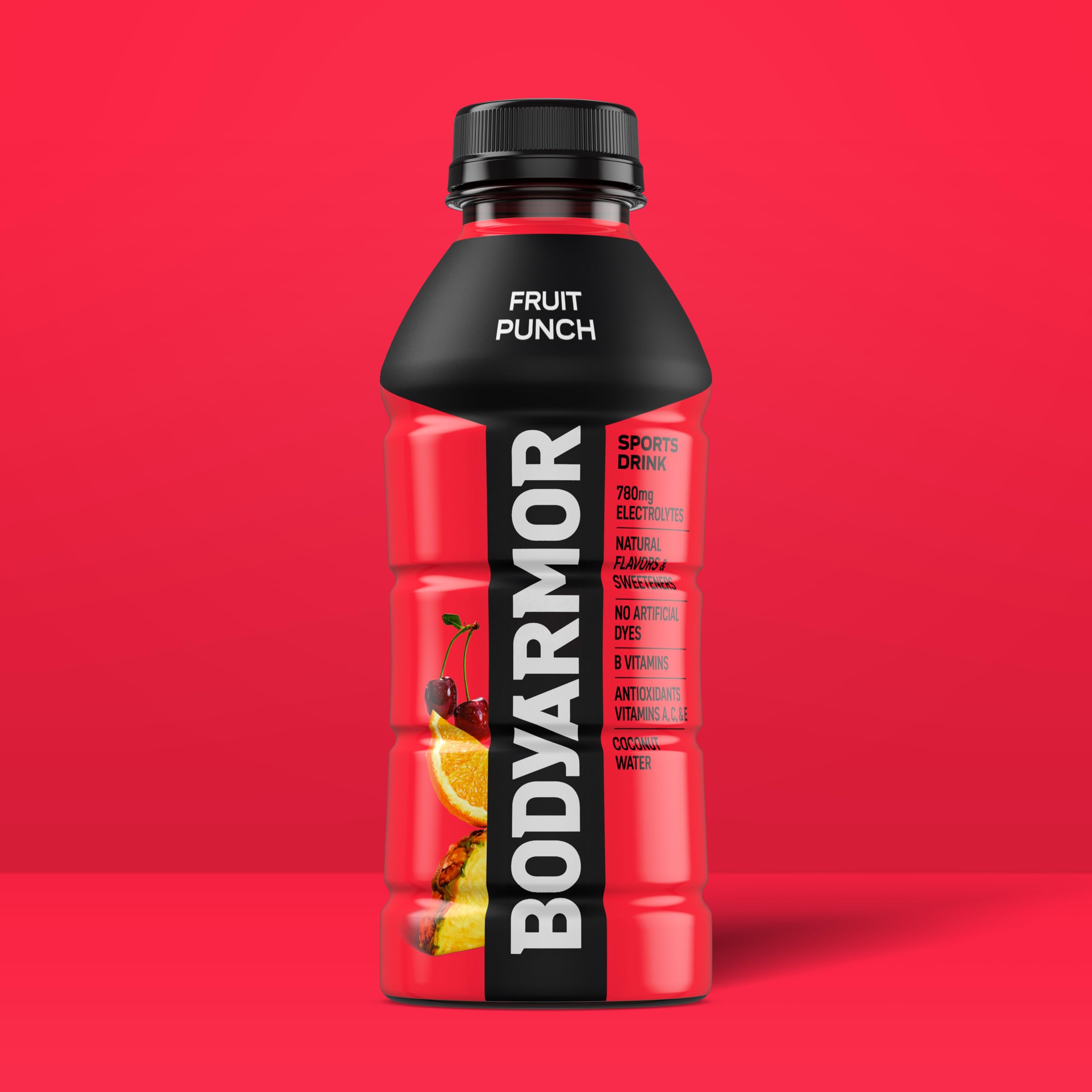 BODYARMOR zero sugar label closeup showcases carb-free refreshment.