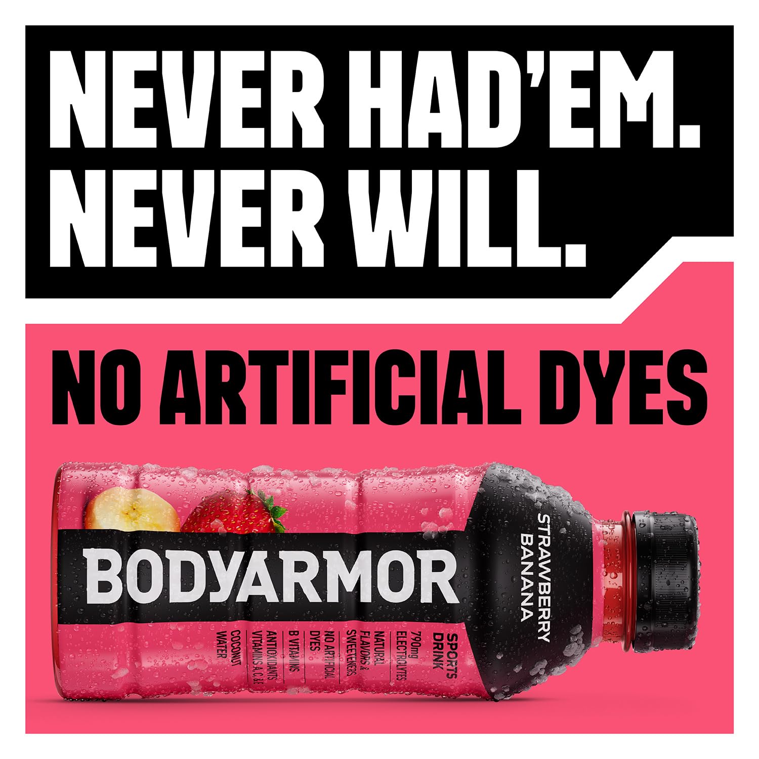 BODYARMOR Zero Sugar Lemon Lime six-pack ready for gym days.