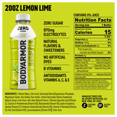 BODYARMOR Zero Sugar Lemon Lime pour showing easy hydration during training.