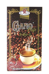 bola nymphea GanoCafé 3-in-1 instant coffee cup steaming, with Ganoderma lucidum and potential sugar balance support.
