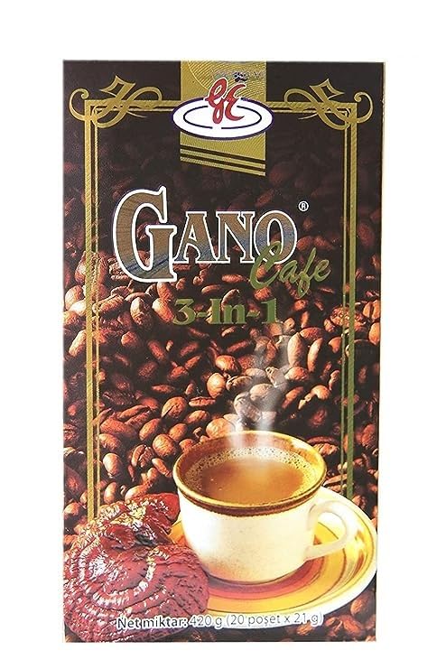 bola nymphea Ganocafe 3in1 box packaging for quick coffee on the go.