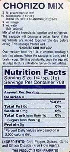 Bolner's Fiesta Chorizo Spice Mix used at home for flavorful, versatile chorizo and stews