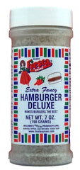 Bolner's Fiesta Hamburger Deluxe Seasoning bottle ready for grilling