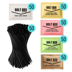 Bolt Box green stevia substitutes add natural sweetness.