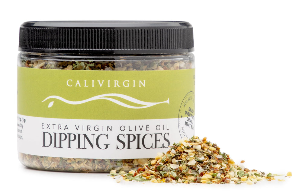 BOLYDOOM Calivirgin dipping spices with basil for gourmet bread dipping and fresh aroma.