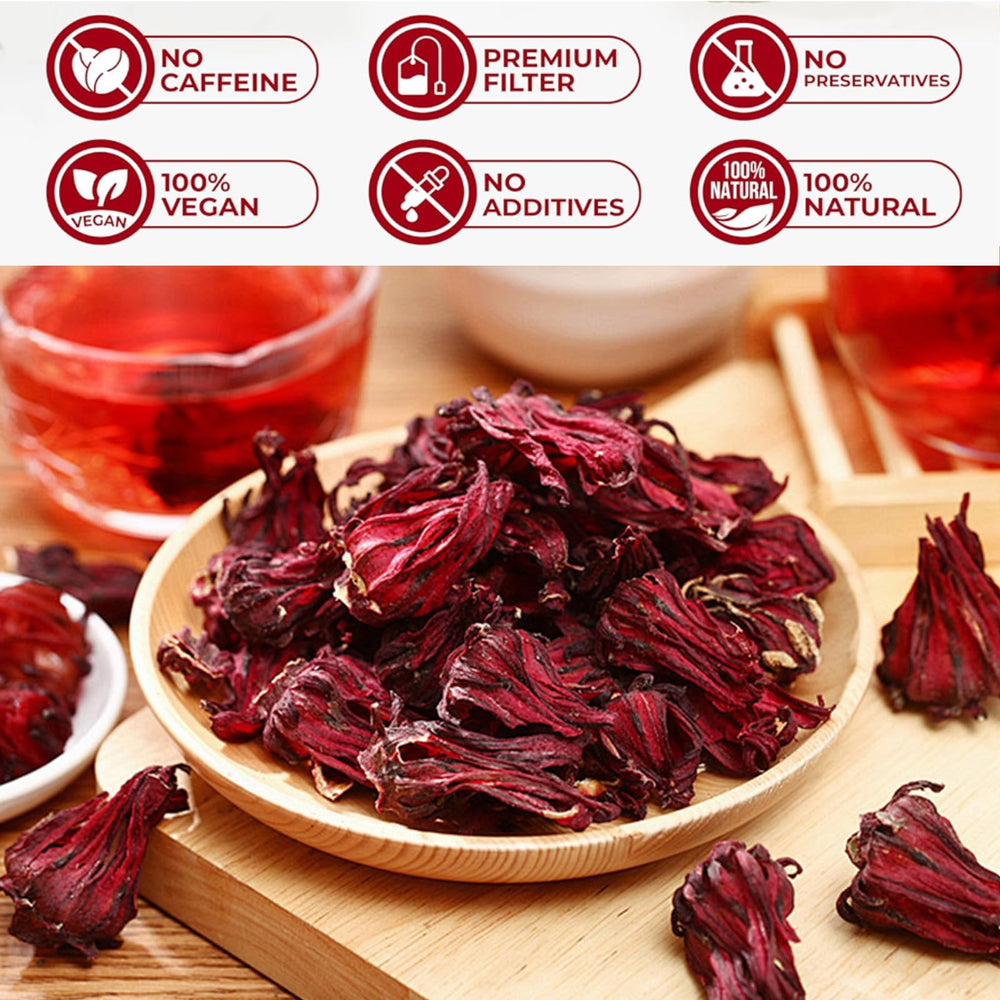 Bombala iced hibiscus tea with lemon is naturally refreshing.