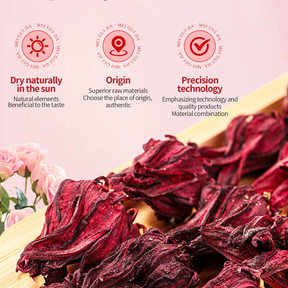 Bombala resealable bag packaging keeps hibiscus tea fresh and convenient.