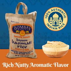 Bombay Market Brown Basmati Rice aroma rising during cooking for a flavorful meal.
