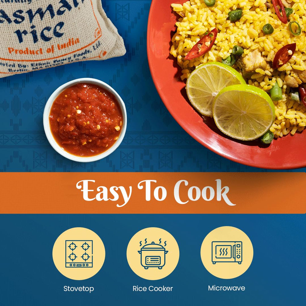 Bombay Market White Basmati Rice four-lb-pack ready for everyday meals