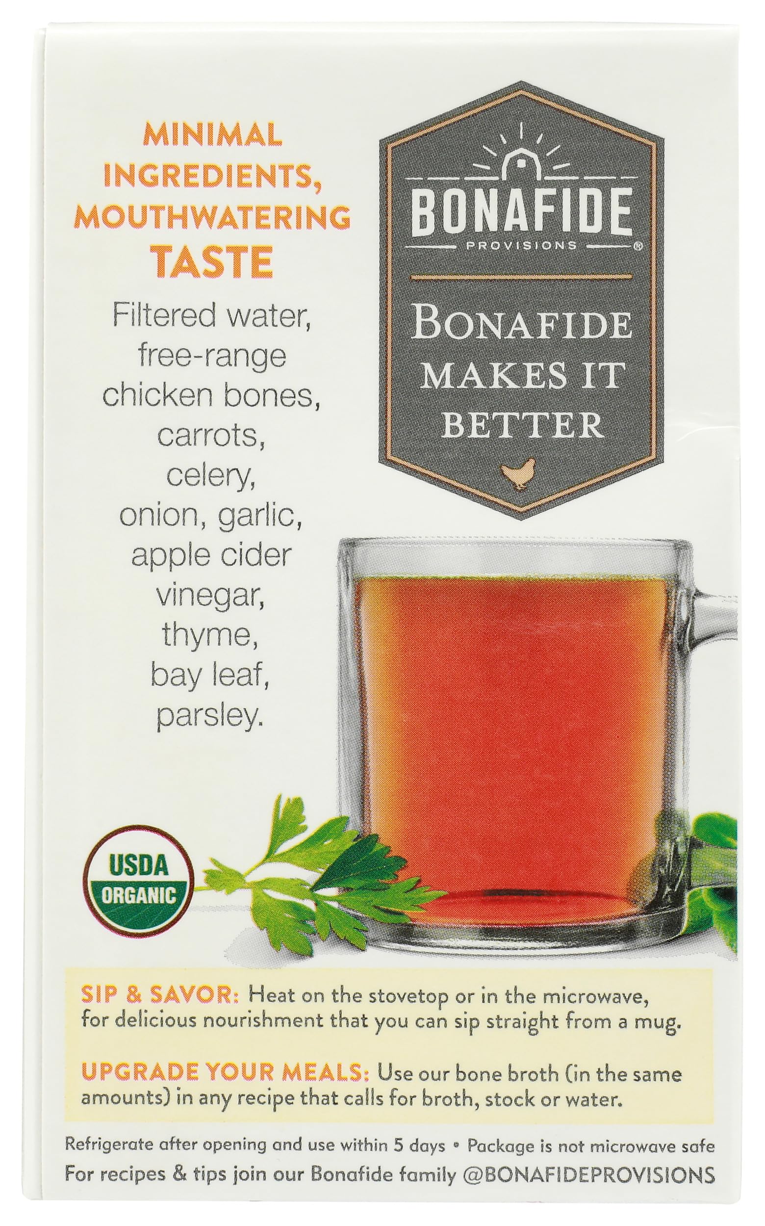 Pouring Bonafide Provisions No Salt Added broth for soups and sauces.