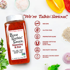 Bone Suckin' Original bulk-pack label showing easy marinating readiness